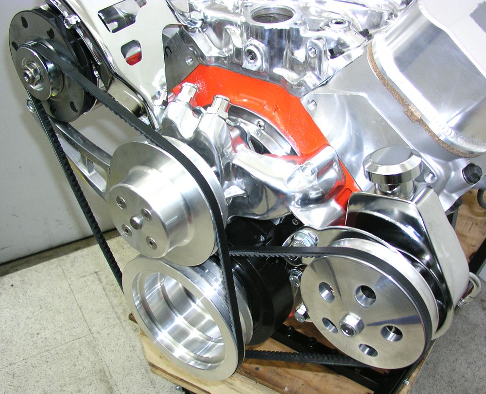 BBC Dress Up Kit , LONG Water Pump, Pulleys, Power Steering Pump, Alternator eBay