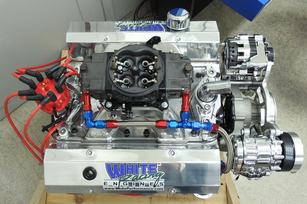 SBC 383 STROKER ENGINE WITH NEW DESIGN HEADS 481 HP