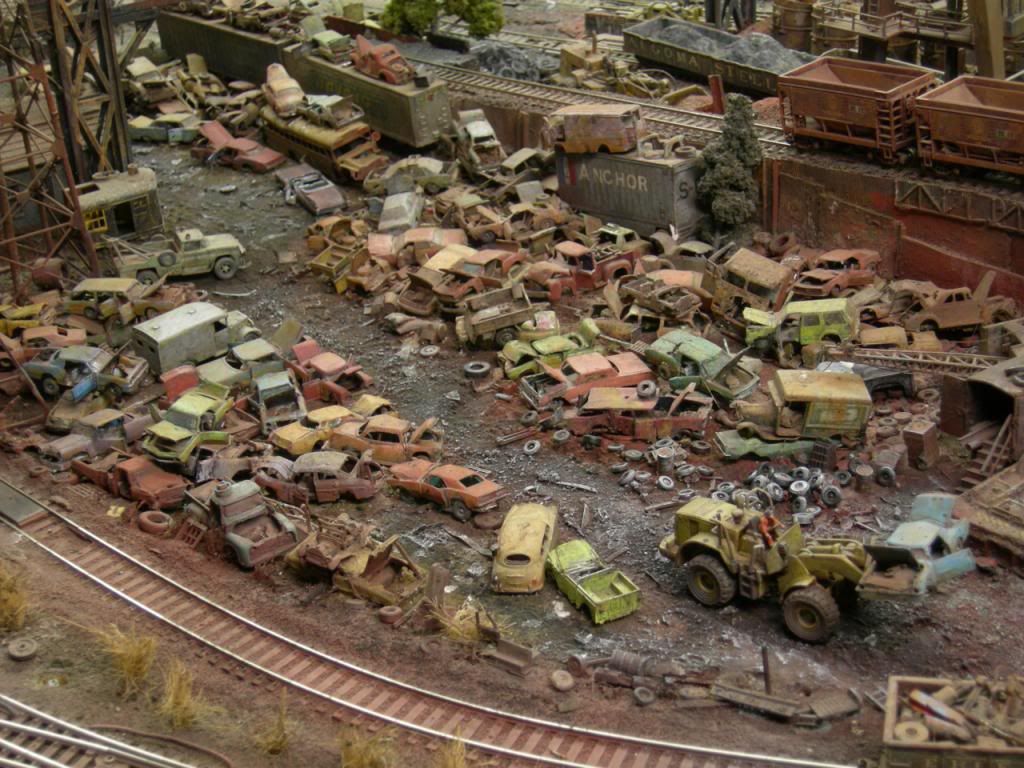 Here's some of model train layout. It's just one giant model