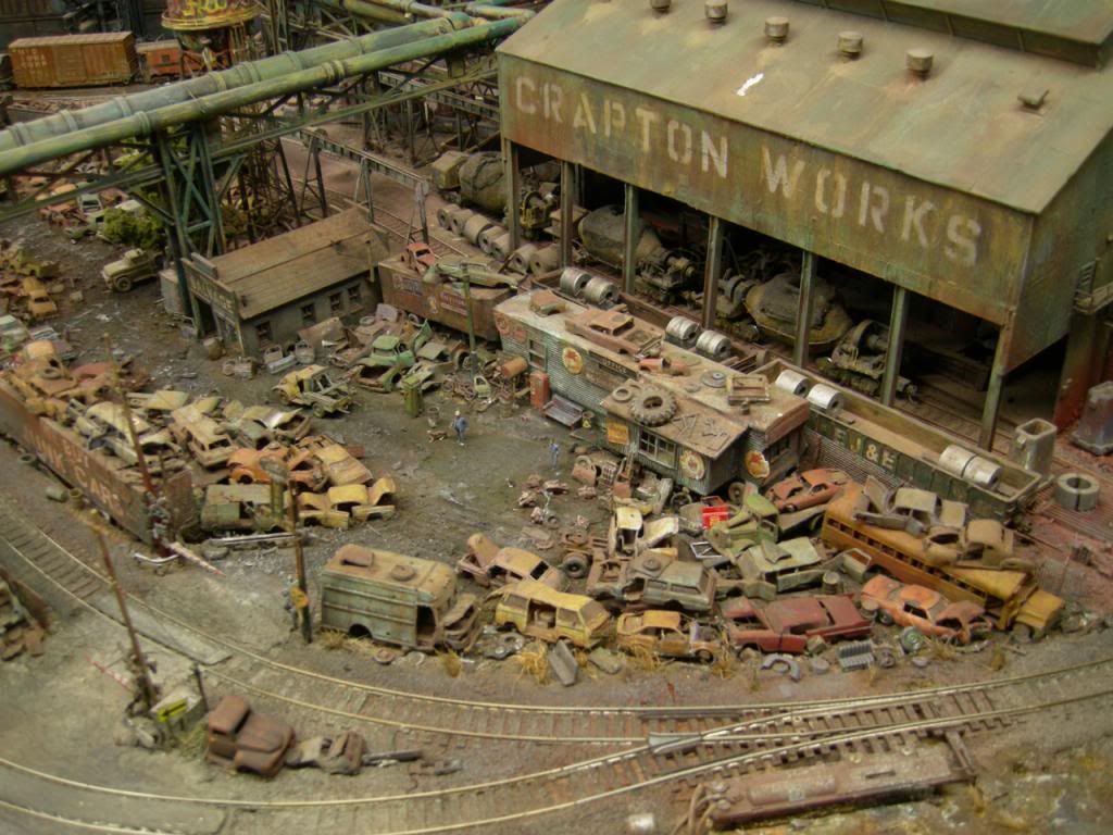 Here's some of model train layout. It's just one giant model