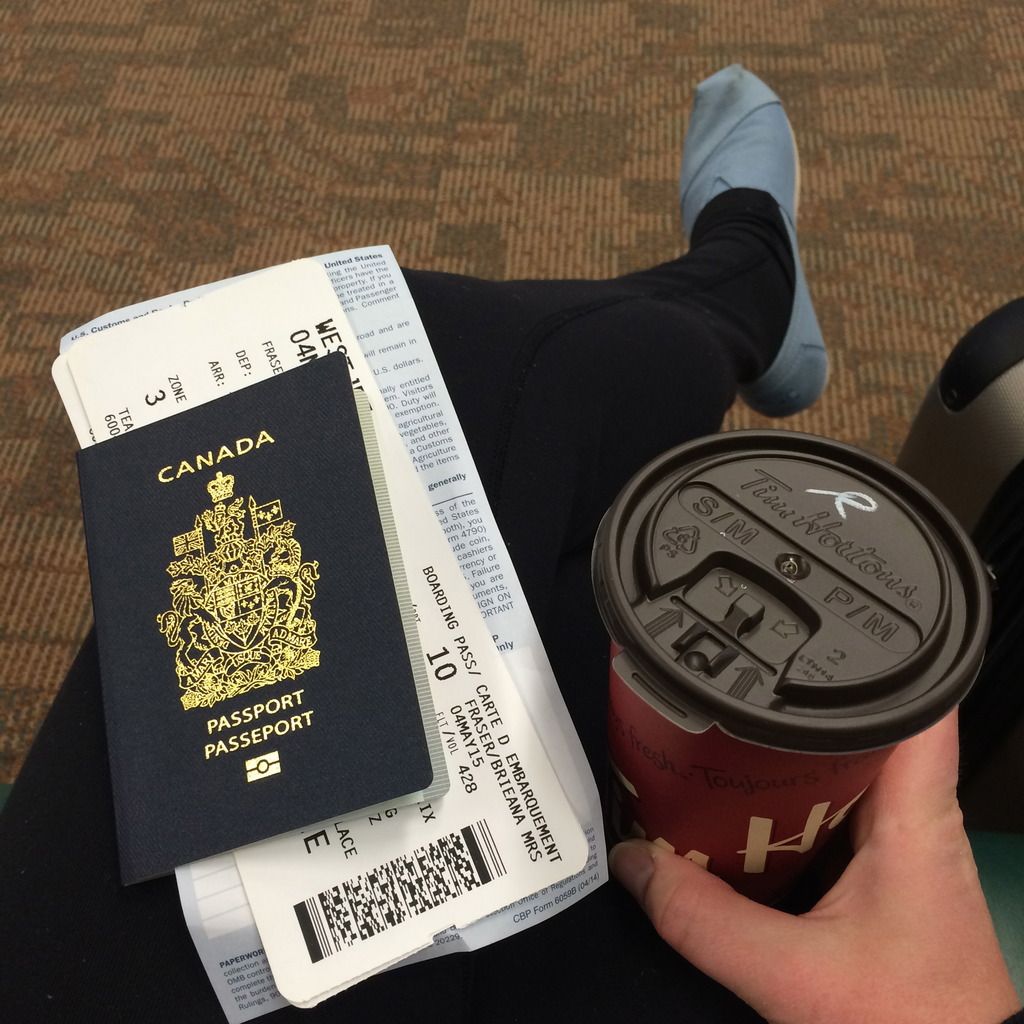 Tim Horton's pre-flight coffee