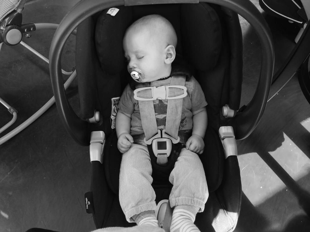 sleeping in the carseat
