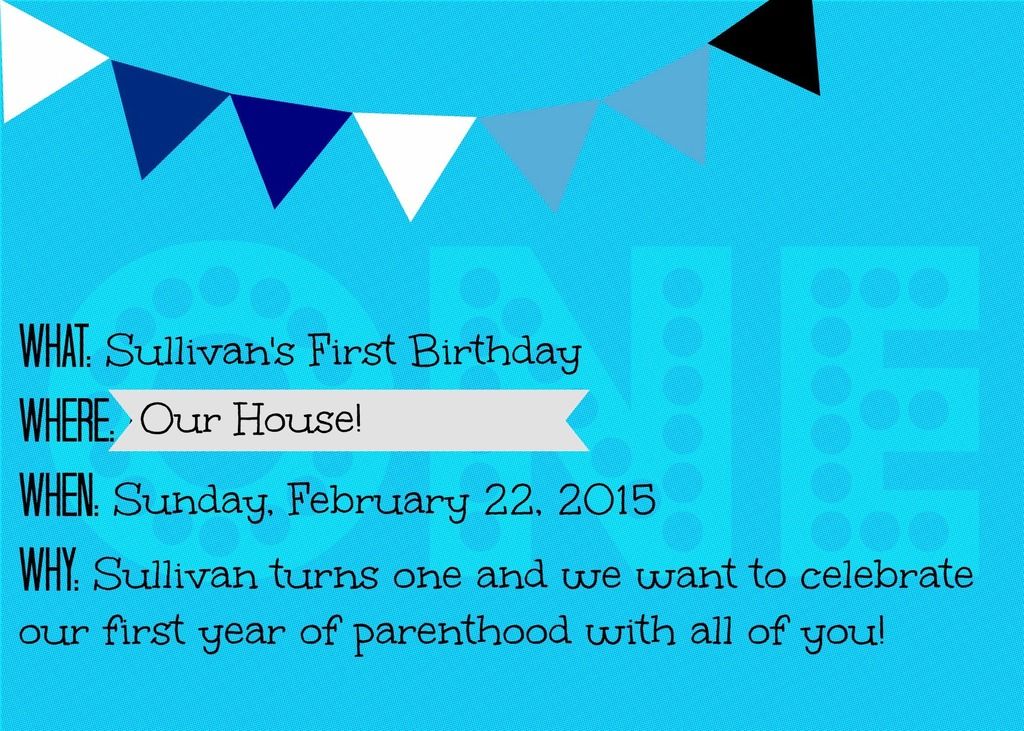 first birthday invite