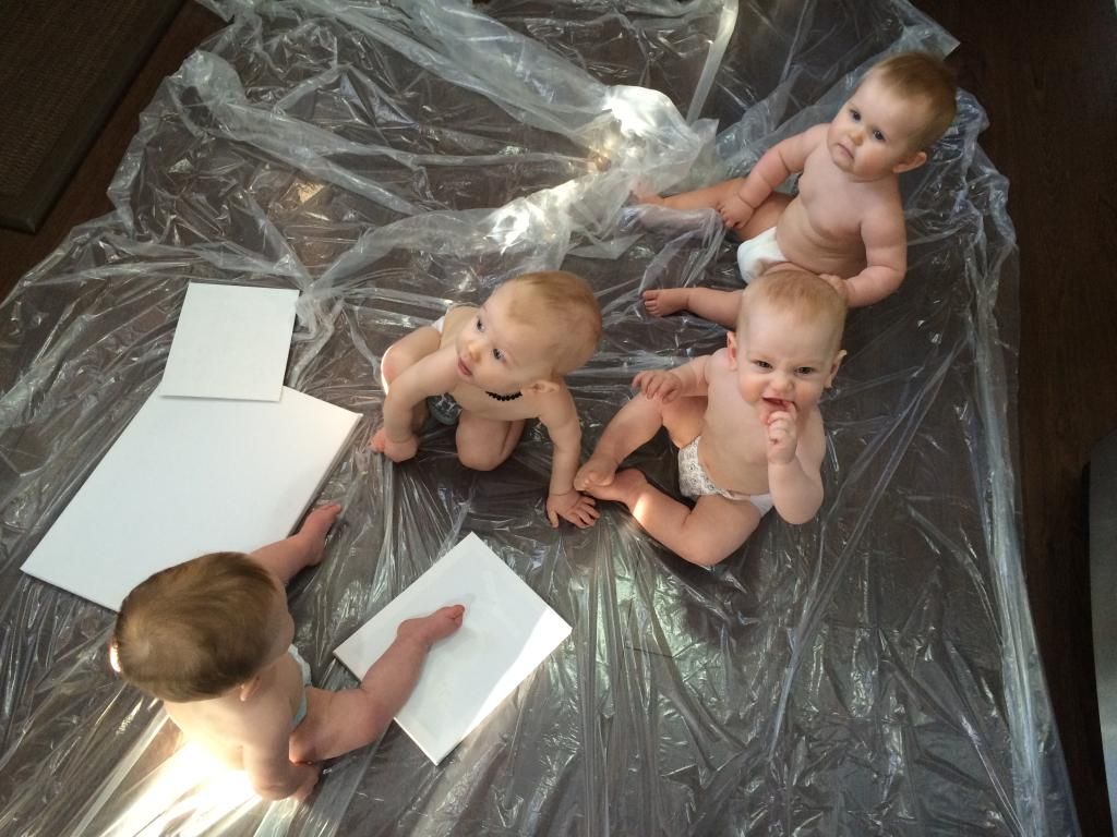 babies painting