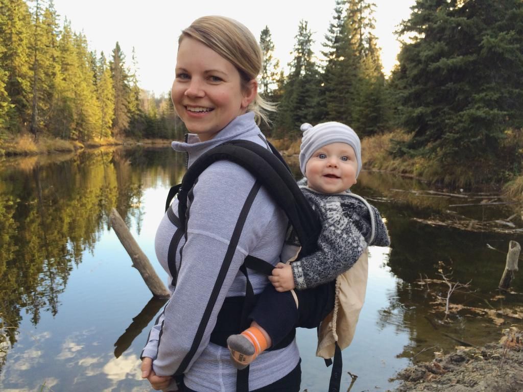 hiking with mommy